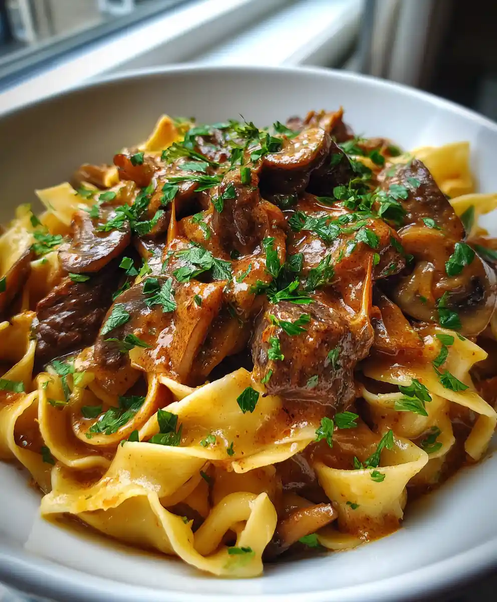 beef stroganoff recipe with stew meat