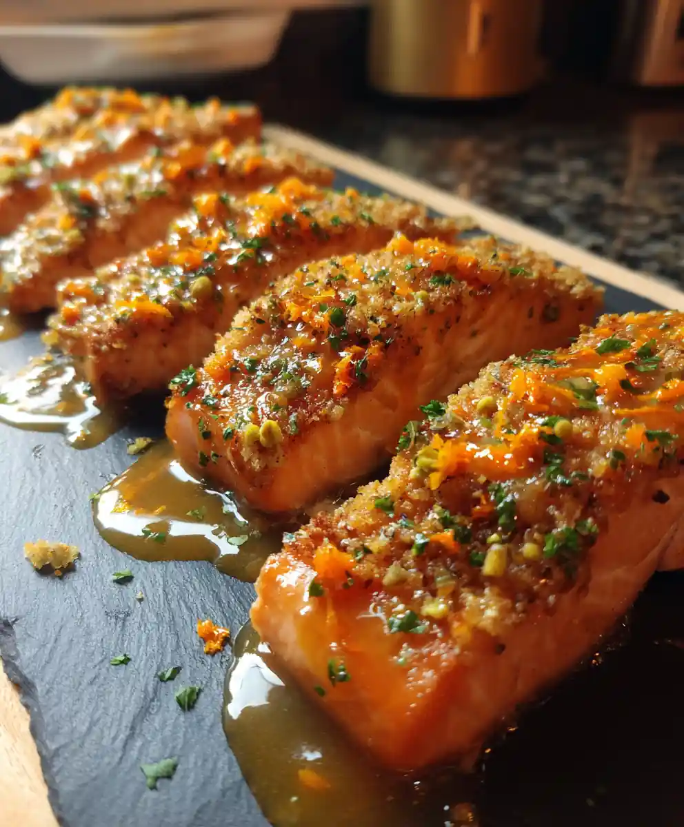 Baked Dijon Salmon with Orange Honey Glaze