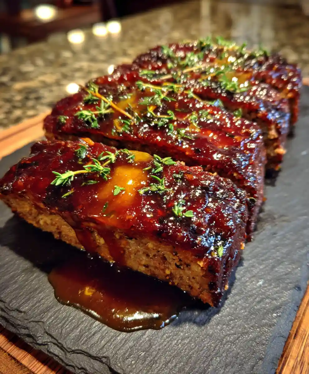 Balsamic Glazed Onion Soup Meatloaf