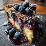 Blueberry Pudding Cake With Salted Caramel Glaze 1767843219.8999026
