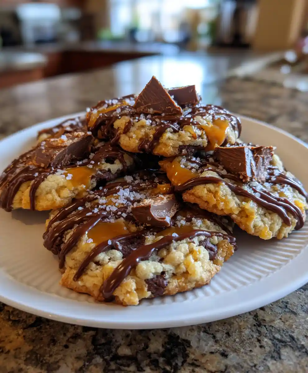 Butterfinger Caramel Crunch Cookies With Salty Toffee Swirl 7 Butterfinger Caramel Crunch Cookies with Salty Toffee Swirl
