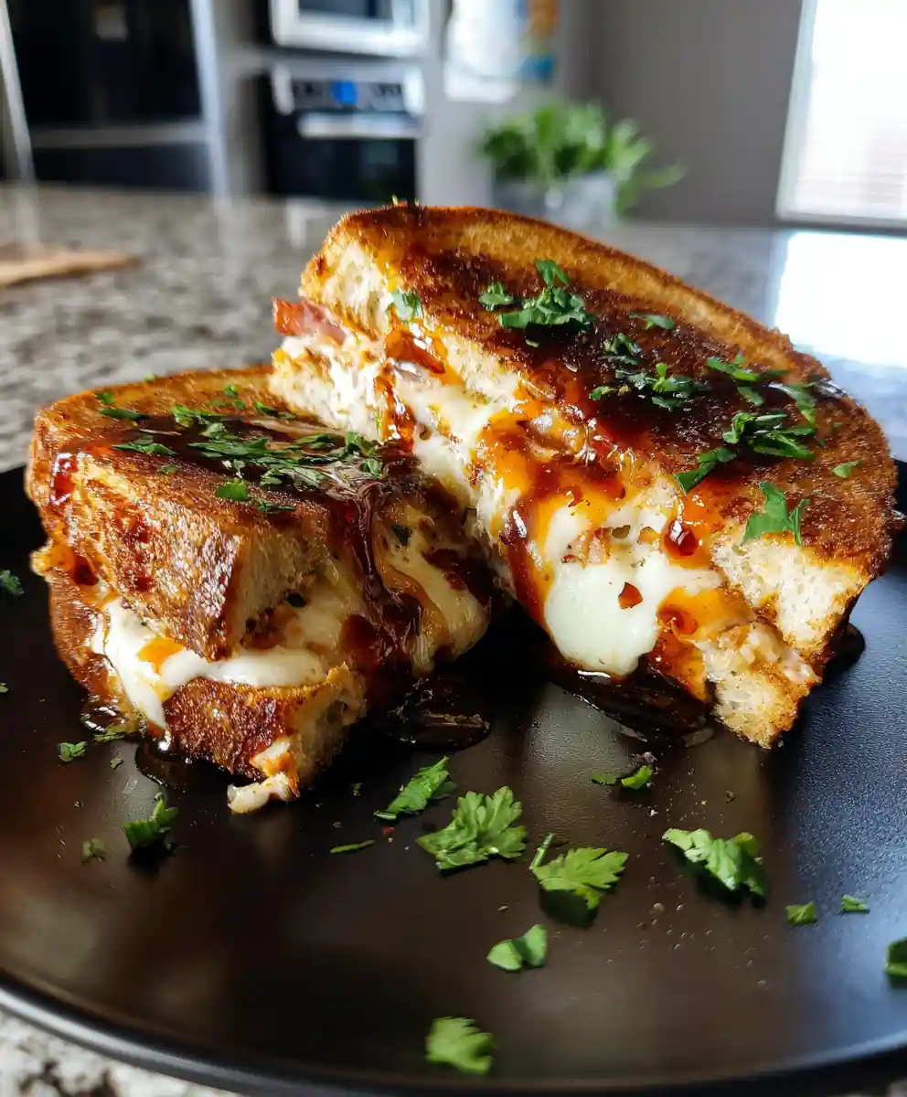 Cheesy Chicken Ranch Sandwich with Smoky Chipotle Drizzle