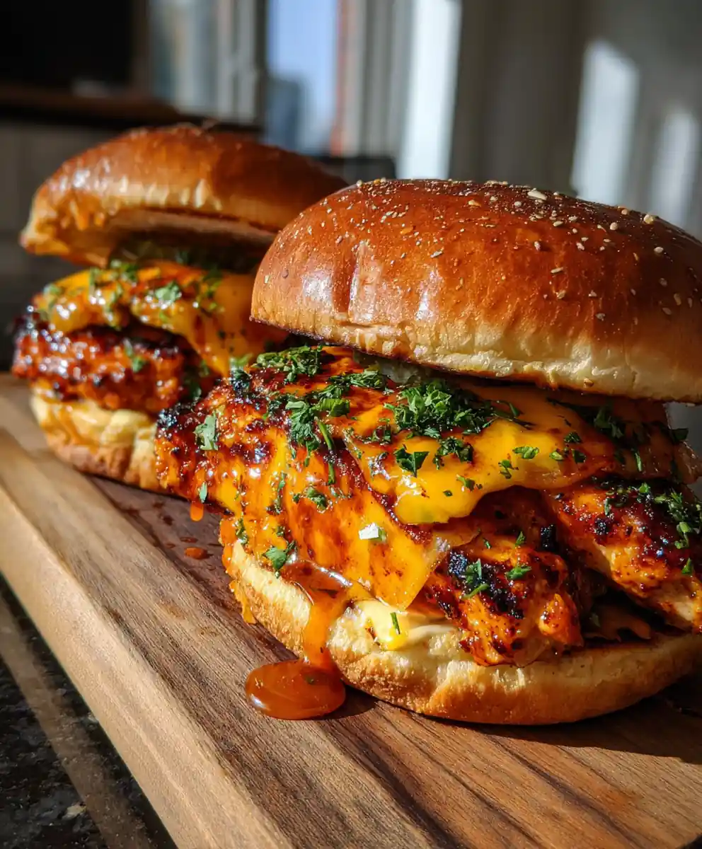 Chipotle Honey Glazed Melty Cheesy Chicken Sandwich