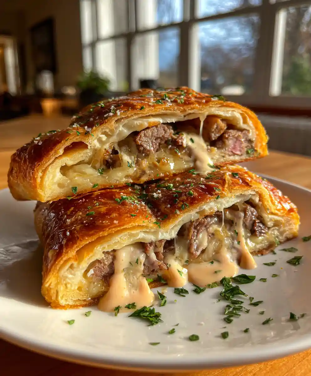 Chipotle Swirled Philly Cheesesteak Stromboli
