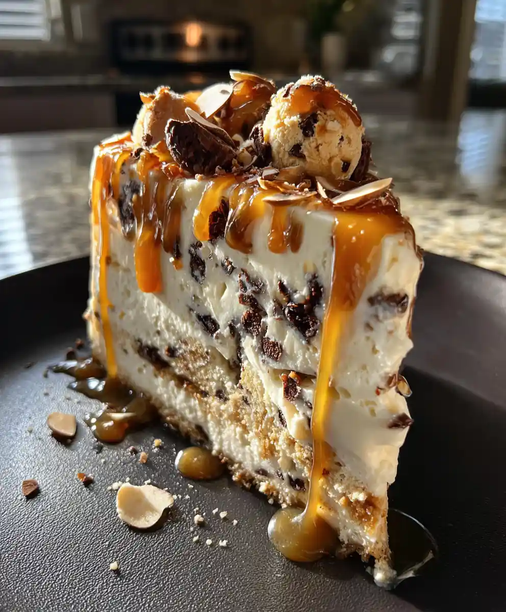 Chocolate Chip Cookie Dough Ice Cream Cake With Salted Caramel Swirl 7 Chocolate Chip Cookie Dough Ice Cream Cake with Salted Caramel Swirl