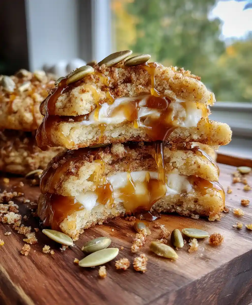 Cinnamon Cream Cheese Stuffed Cookies With Maple Brown Butter Caramel Drizzle 7 Cinnamon Cream Cheese Stuffed Cookies with Maple Brown Butter Caramel Drizzle