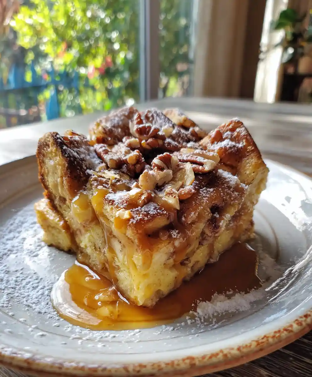 Cinnamon Roll Bread Pudding With Salty Caramel Cream Cheese Swirl 7 Cinnamon Roll Bread Pudding with Salty Caramel Cream Cheese Swirl