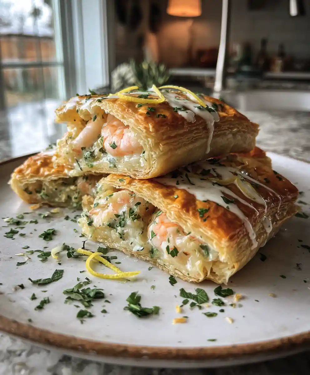 Citrus Cilantro Shrimp Pie With Golden Puff Crust 7 Citrus Cilantro Shrimp Pie with Golden Puff Crust