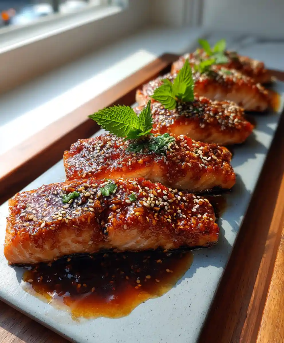 Citrus Honey Garlic Salmon With Sesame Crust 7 Citrus Honey Garlic Salmon with Sesame Crust