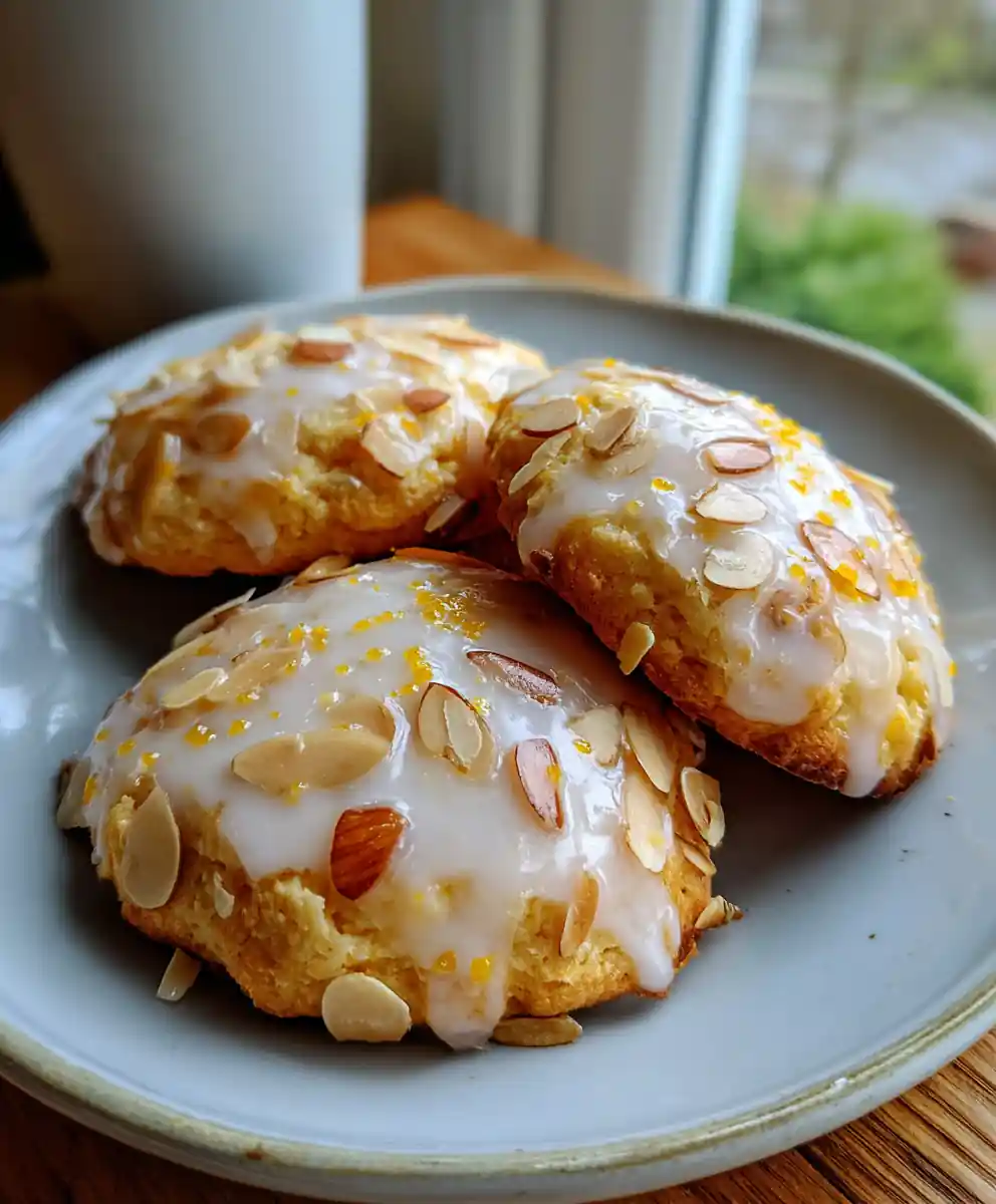 Citrus Zest Almond Cookies with Orange Glaze