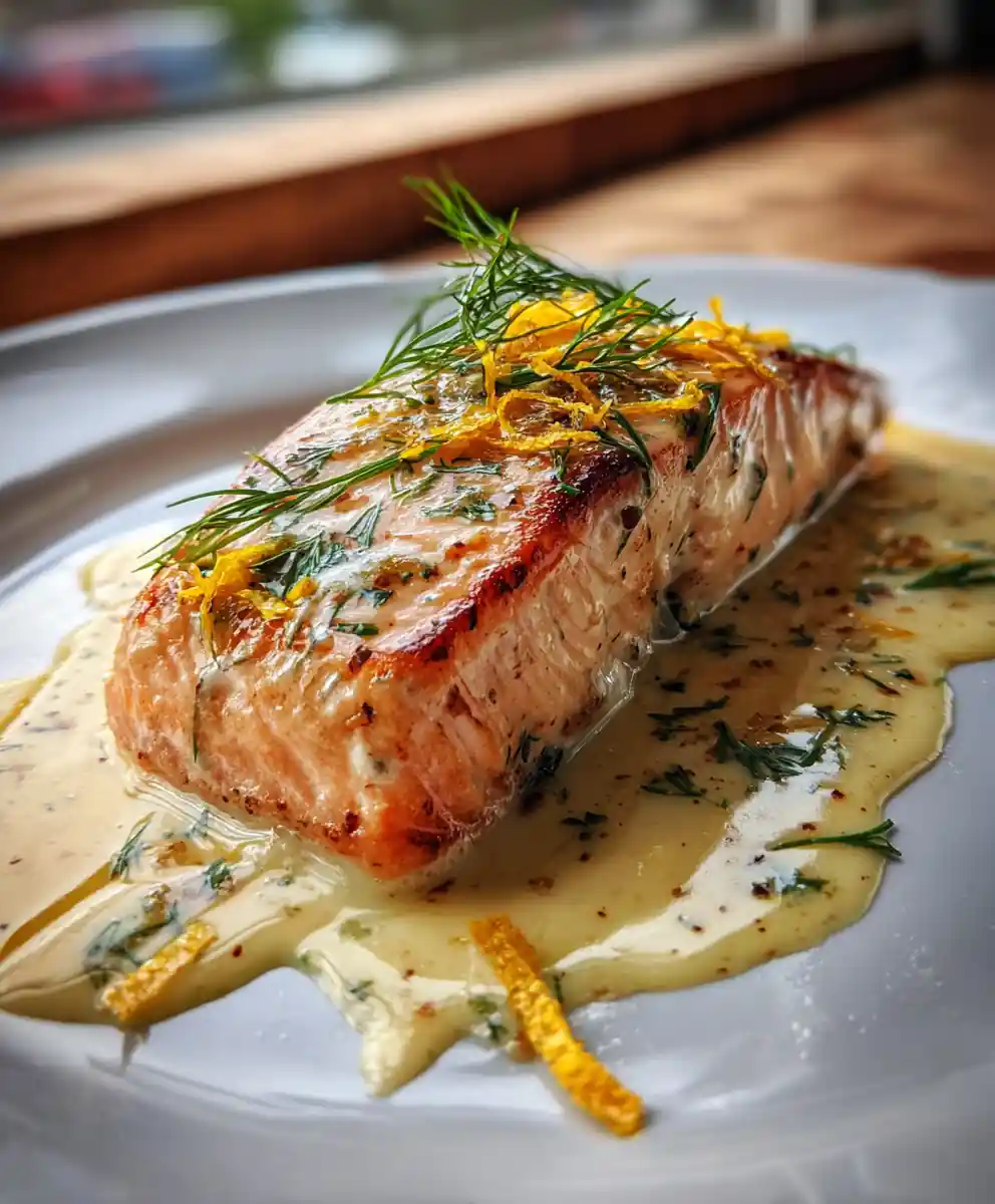 Creamy Garlic Butter Salmon with Yuzu Miso Glaze