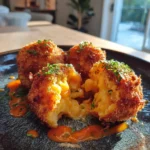 Crispy Air Fried Macaroni And Cheese Balls With Saffron Cheddar Swirl 1767812183.9881365