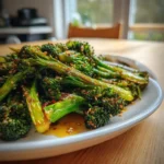 Crispy Garlic Air Fried Broccoli With Miso Ginger Glaze 1767852451.9895942