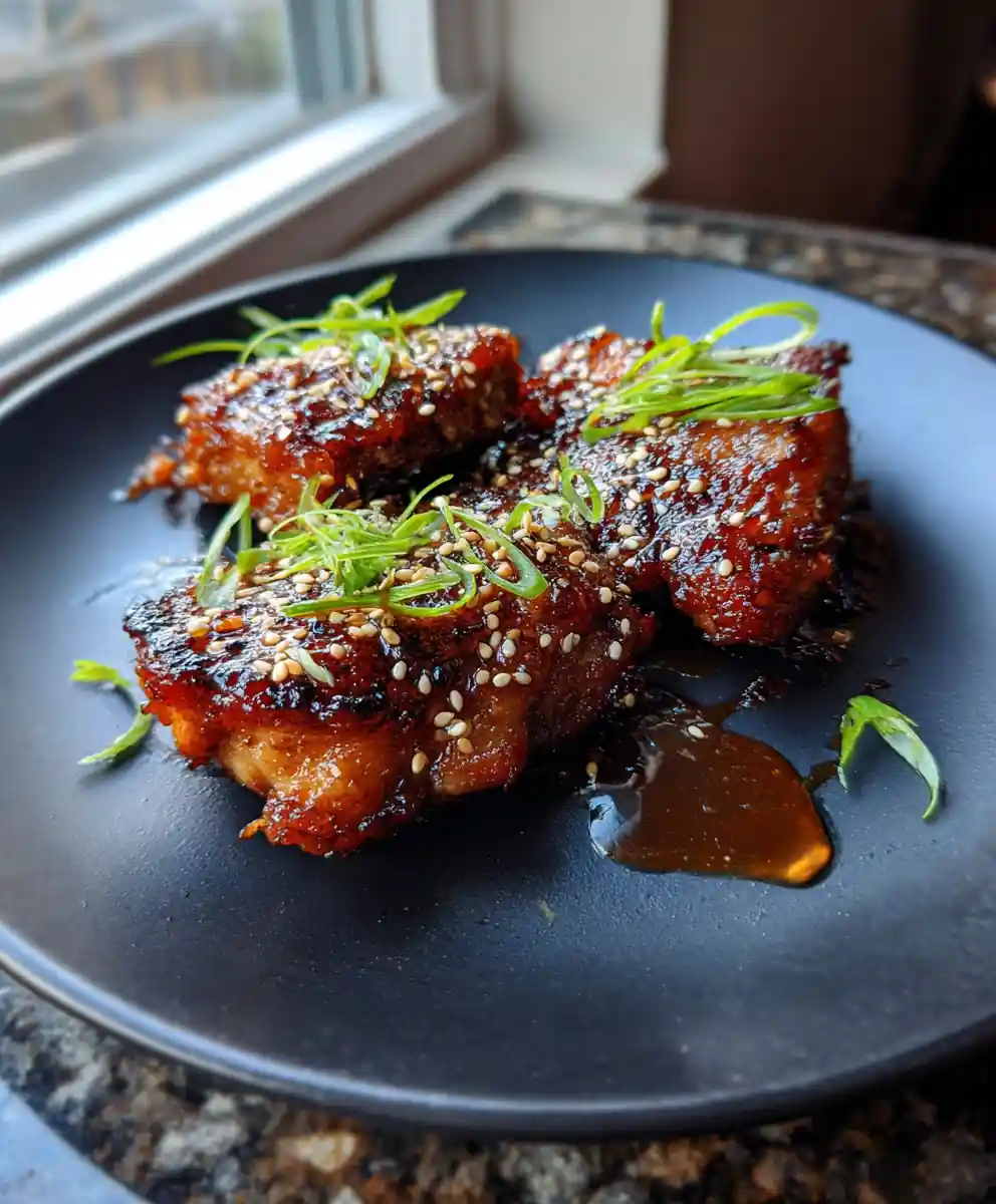 Crispy Korean Soy Garlic Chicken Thighs in the Air Fryer