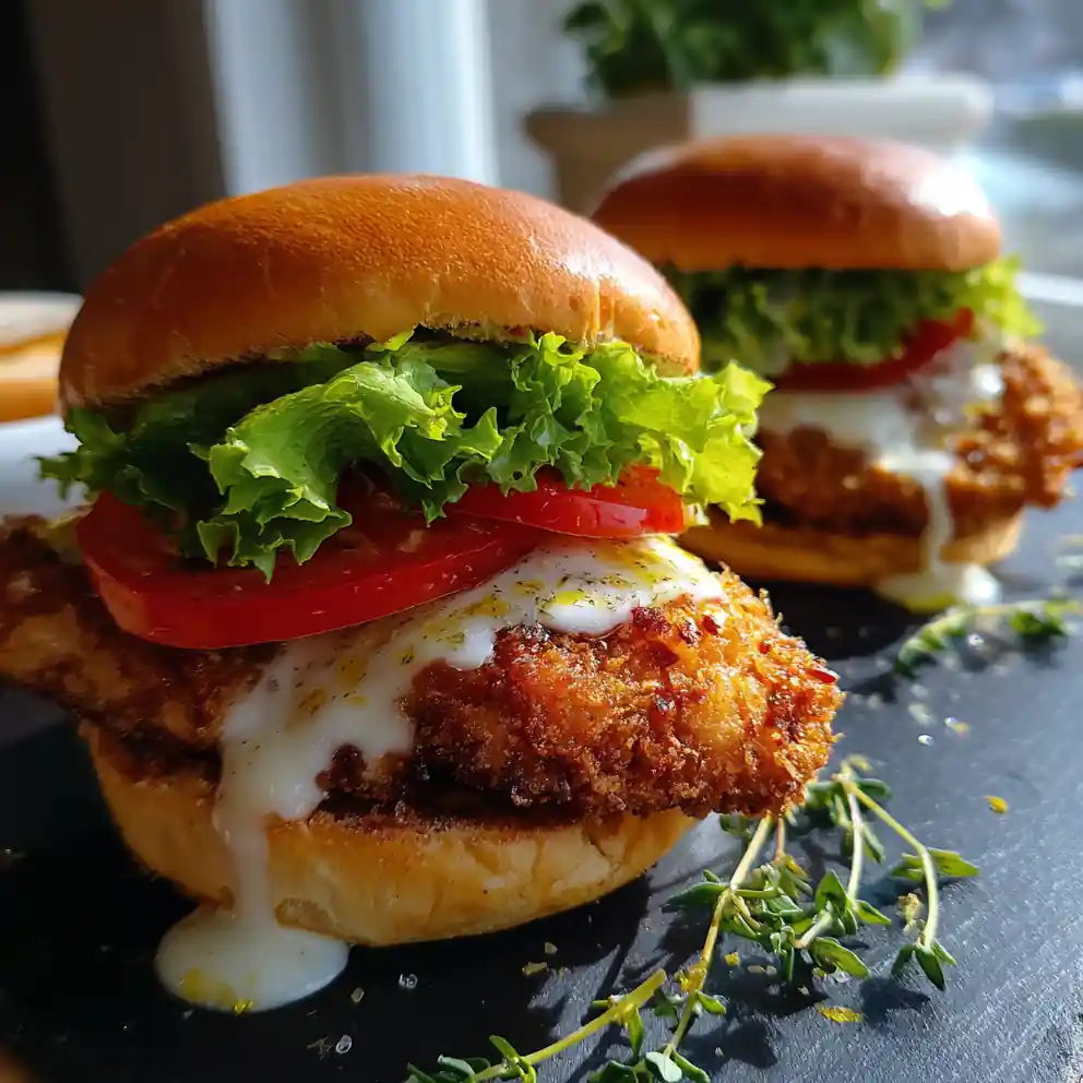 Crispy Lemon Pepper Chicken Sandwich With Honey Thyme Caramel Glaze 6 Crispy Lemon Pepper Chicken Sandwich with Honey Thyme Caramel Glaze