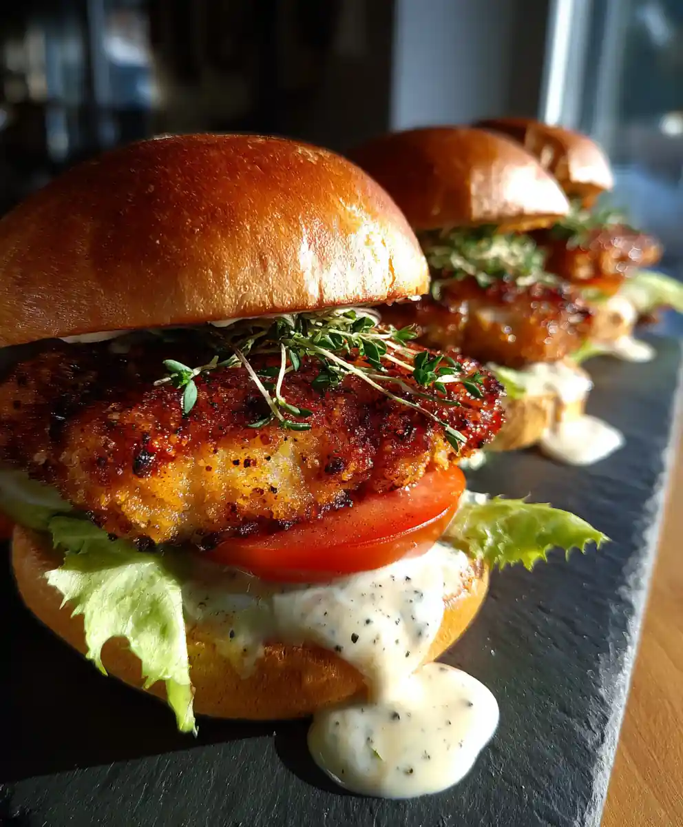 Crispy Lemon Pepper Chicken Sandwich With Honey Thyme Caramel Glaze 7 Crispy Lemon Pepper Chicken Sandwich with Honey Thyme Caramel Glaze