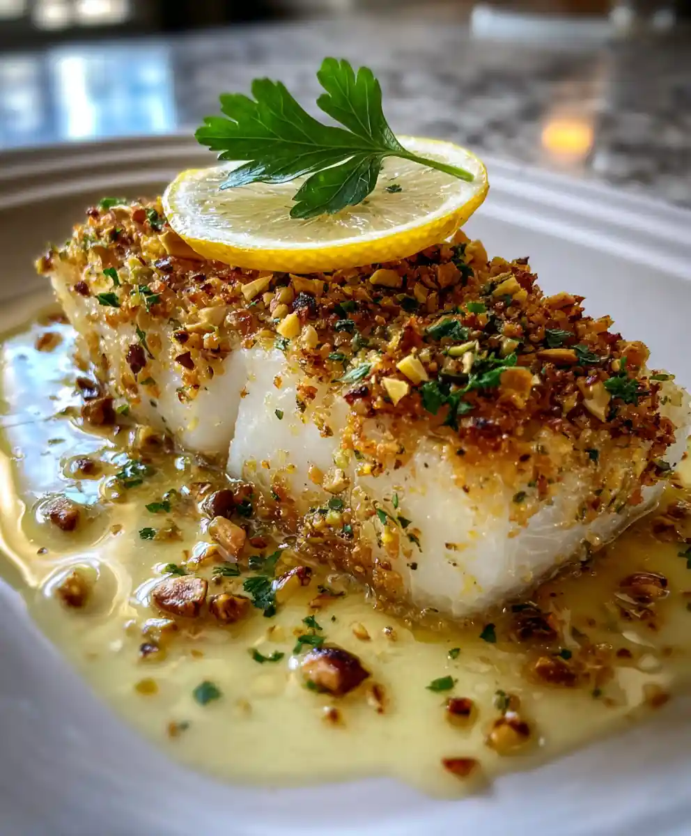 Crispy Pistachio Almond Crusted Lemon Garlic Butter Cod 7 Crispy Pistachio Almond Crusted Lemon Garlic Butter Cod