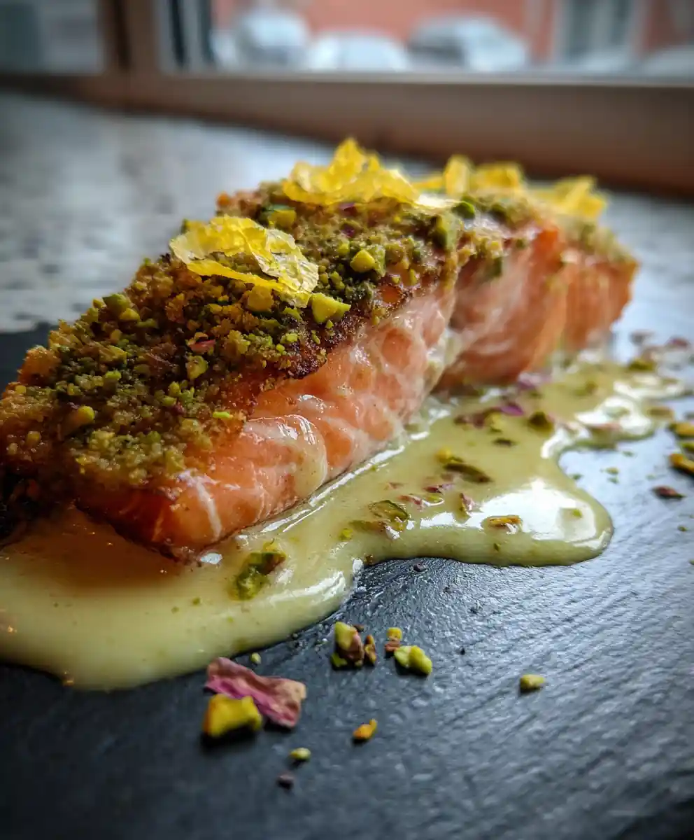 Crispy Pistachio Crusted Baked Salmon With Lemon Dill Cream Sauce 7 Crispy Pistachio Crusted Baked Salmon with Lemon Dill Cream Sauce