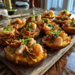 Crispy Smoked Turkey Shrimp Loaded Potato Skins With Lime Herb Cream 1767845068.0607748