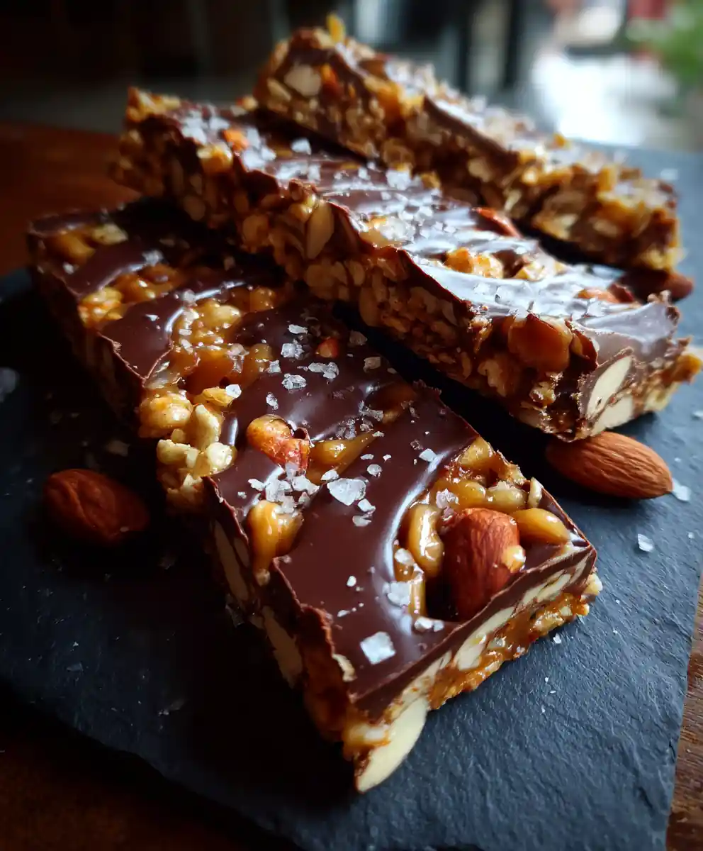 Espresso Caramel Praline Crunch Bars