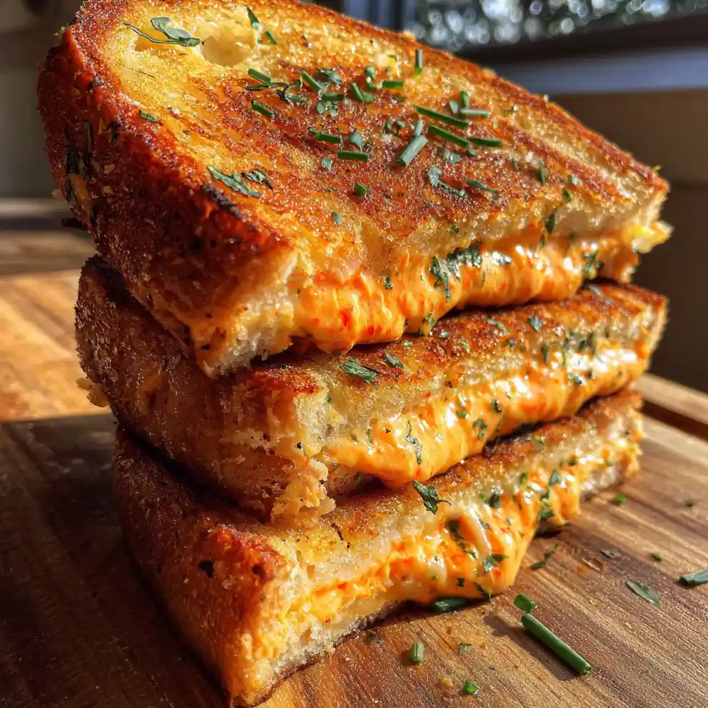 Garlic Bread Grilled Cheese With Roasted Red Pepper Swirl 4 Garlic Bread Grilled Cheese With Roasted Red Pepper Swirl 1767831454.7794168