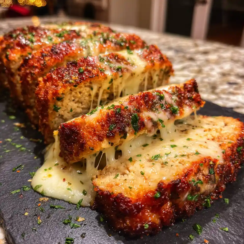 Garlic Parmesan Chicken Meatloaf With Melt In Mozzarella Center 4 Garlic Parmesan Chicken Meatloaf With Melt In Mozzarella Center 1767791544.8755498