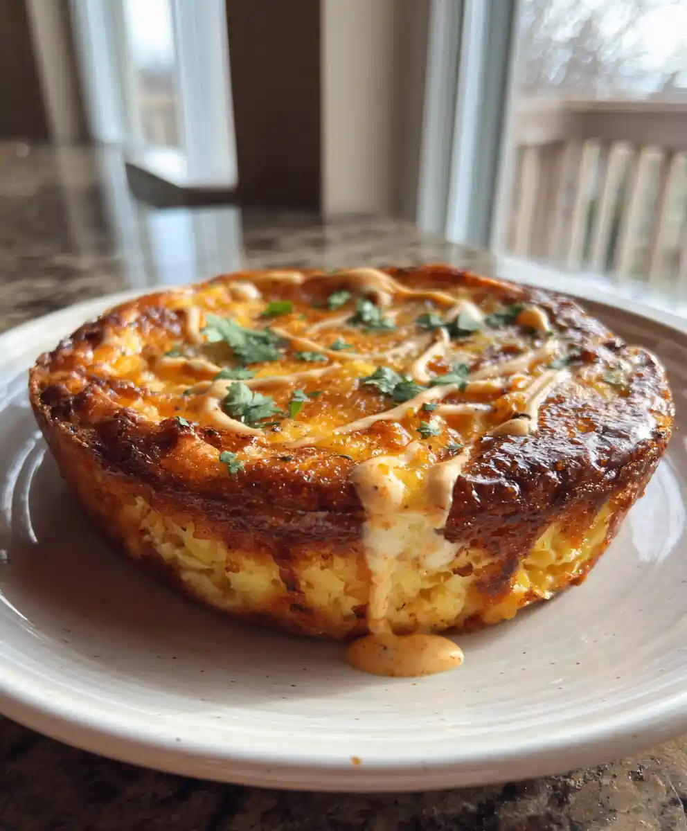 Grandma’s Corn Pudding with Smoked Chipotle Cream Swirl