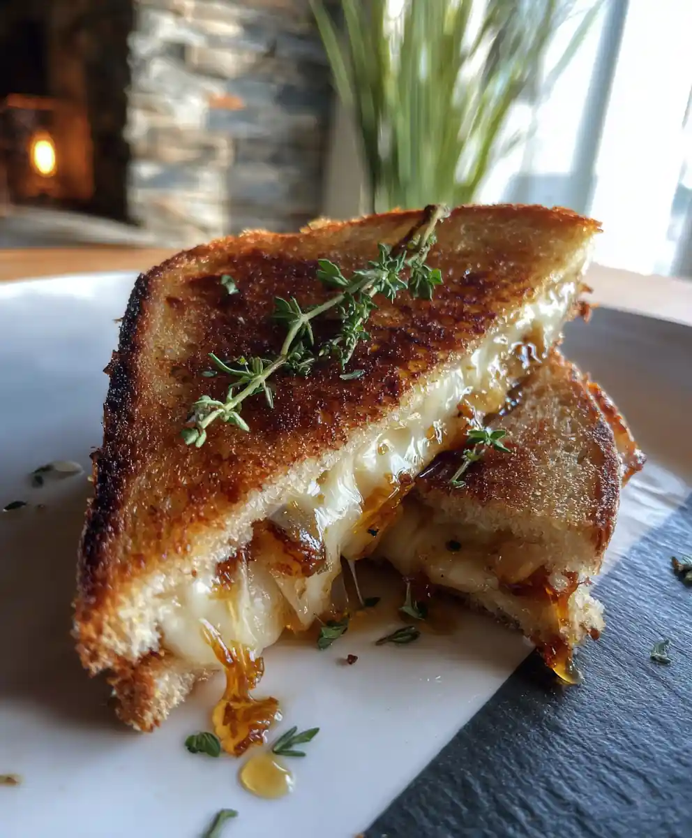 Grilled Cheese with Smoked Gouda, Apple & Fig Thyme Swirl