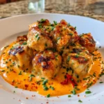 Grilled Chicken Bites With Roasted Red Pepper Garlic Cream 1767820892.6794293
