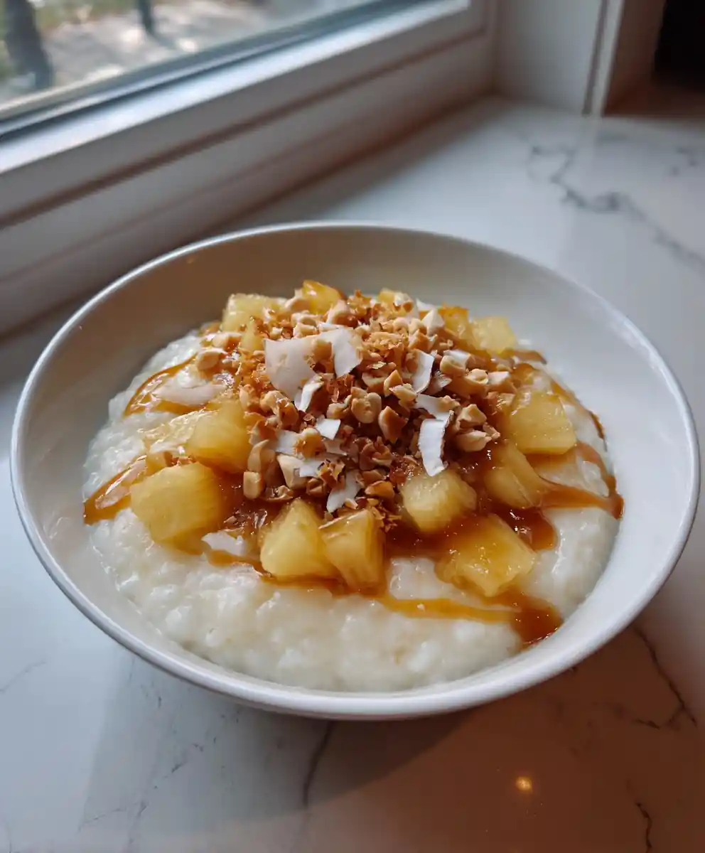 Hawaiian Rice Pudding With Ginger Pineapple Caramel Swirl 7 Hawaiian Rice Pudding with Ginger Pineapple Caramel Swirl