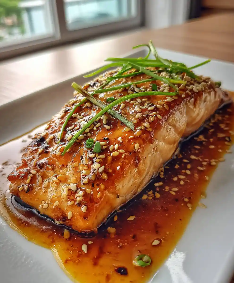 Honey Miso Glazed Salmon with Yuzu Drizzle