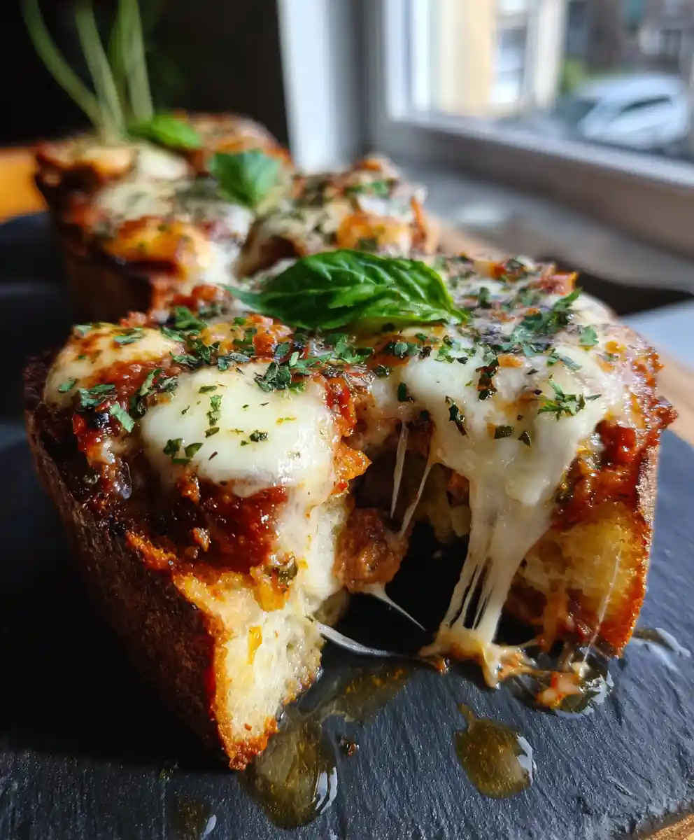 Italian Garlic Bread Sloppy Joes With Melting Mozzarella 7 Italian Garlic Bread Sloppy Joes with Melting Mozzarella