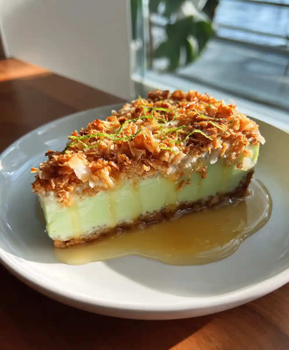 Key Lime Pie Chia Pudding with Coconut Caramel Drizzle