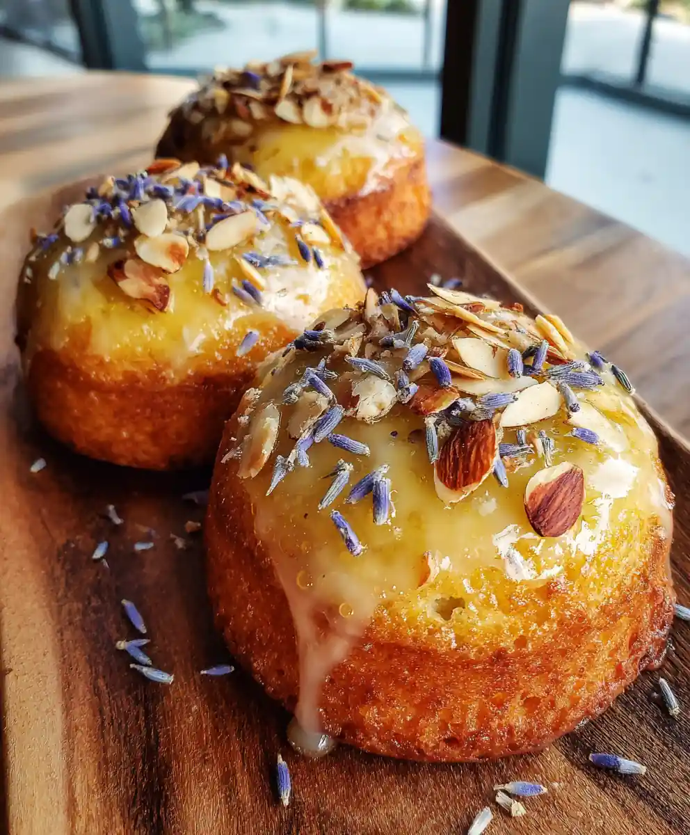 Lavender Infused Southern Tea Cakes with Honey Ginger Glaze