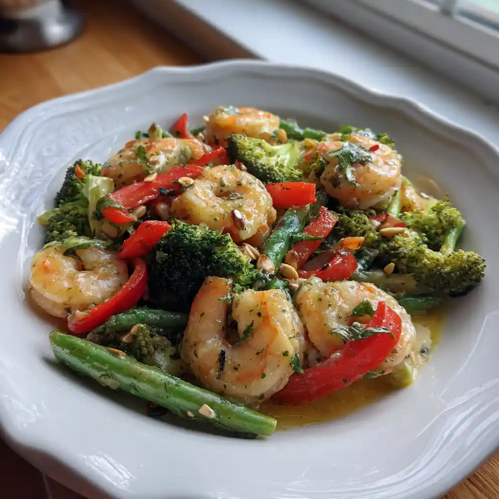 Lemon Basil Butter Shrimp Veggies With Garlic Parmesan 1767840278.8874729