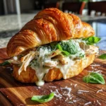 Lemon Garlic Basil Chicken Caesar Croissant Sandwich 1767793852.3824432