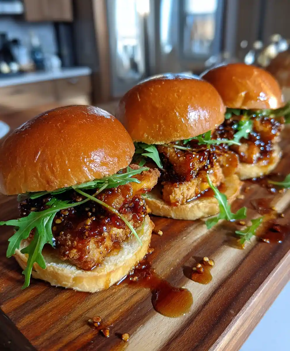 Maple Chicken Sliders with Crispy Tempeh Twist