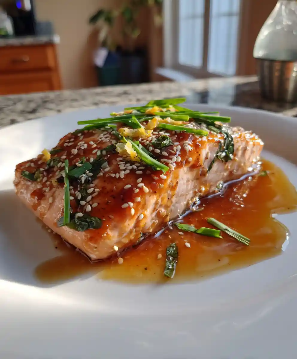 Marry Me Salmon with Miso Caramelized Onion Glaze