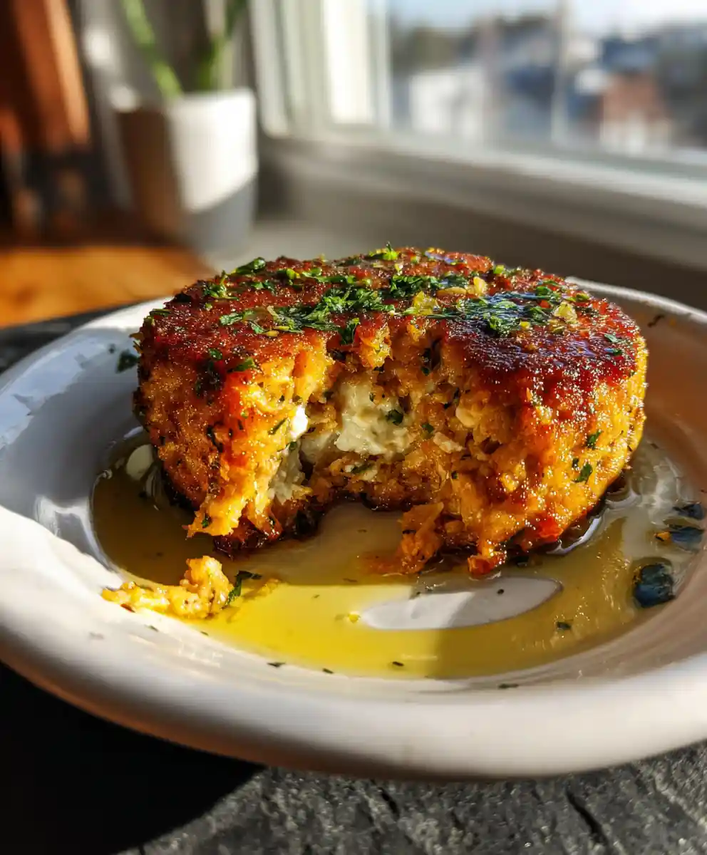 Mediterranean Salmon Patties with Melt In Feta Herb Center