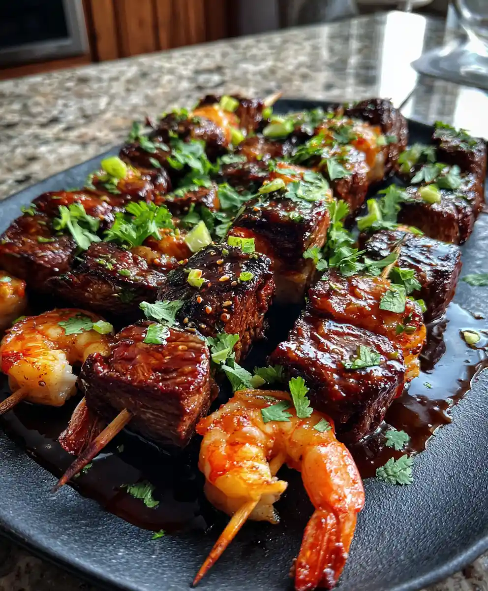 Miso Ginger Glazed Grilled Steak And Shrimp Kabobs 7 Miso Ginger Glazed Grilled Steak and Shrimp Kabobs