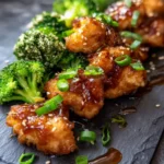 Miso Maple Glazed Air Fryer Chicken Bites With Sesame Crusted Broccoli 1767807636.8512971