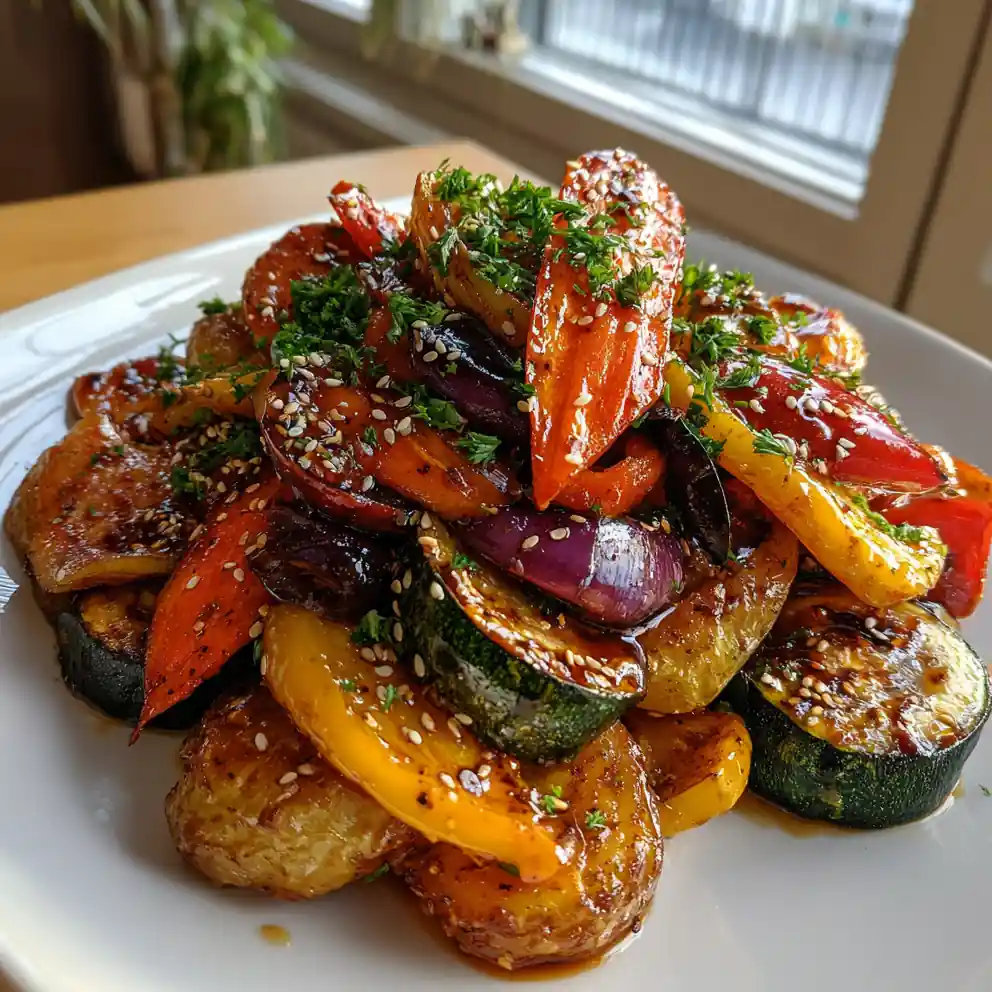 Miso Maple Glazed Garlic Herb Roasted Potatoes And Veggies 6 Miso Maple Glazed Garlic Herb Roasted Potatoes and Veggies