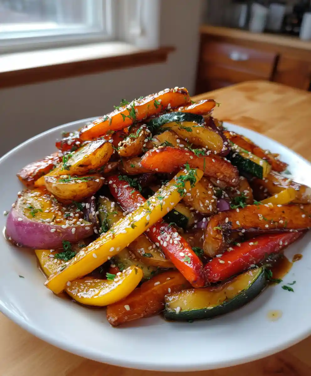 Miso Maple Glazed Garlic Herb Roasted Potatoes And Veggies 7 Miso Maple Glazed Garlic Herb Roasted Potatoes and Veggies