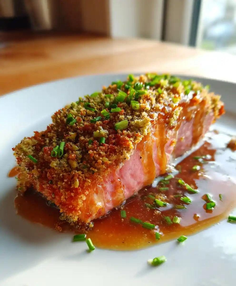 Miso Maple Glazed Salmon With Pistachio Parmesan Crust 7 Miso Maple Glazed Salmon with Pistachio Parmesan Crust