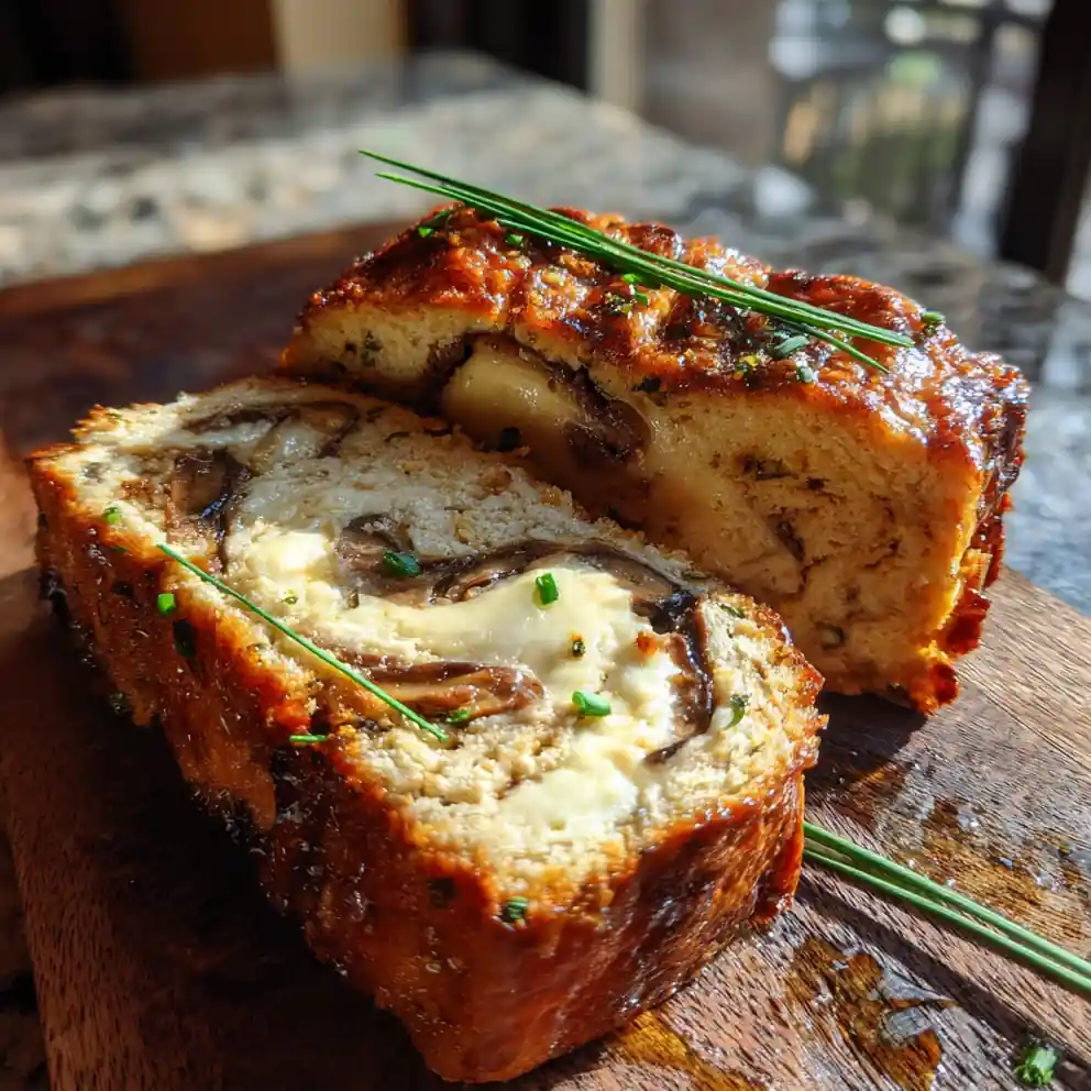 Mushroom Swiss Cheese Swirl Meatloaf With Smoked Turkey Crust 4 Mushroom Swiss Cheese Swirl Meatloaf With Smoked Turkey Crust 1767811295.3771749