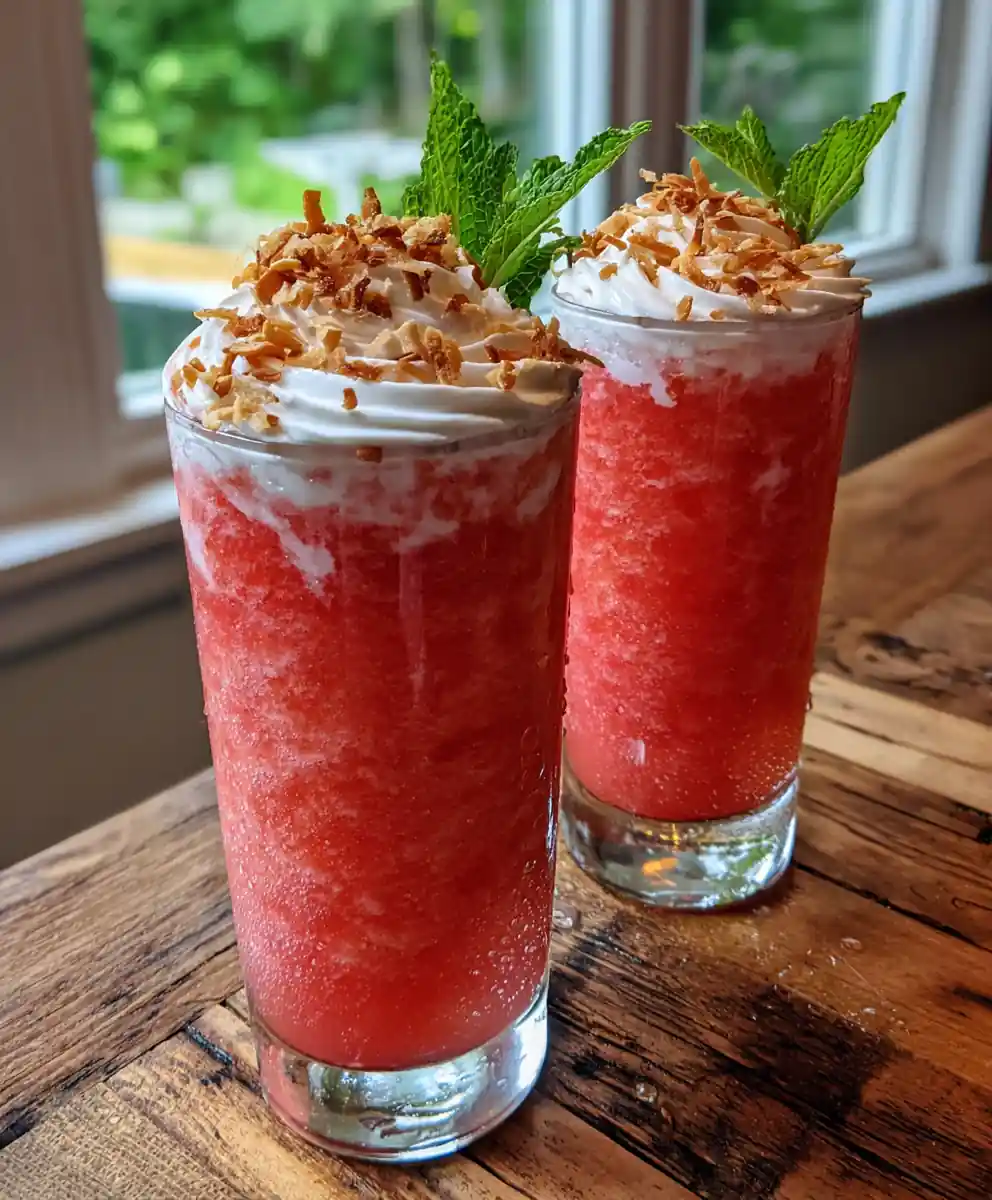 Pineapple Strawberry Slushies With Coconut Lime Cream Swirl 7 Pineapple Strawberry Slushies with Coconut Lime Cream Swirl