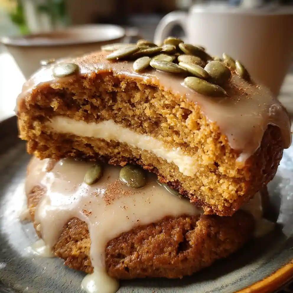 Pumpkin Cinnamon Crumble Cookies With Cardamom Cream Cheese Center 6 Pumpkin Cinnamon Crumble Cookies with Cardamom Cream Cheese Center