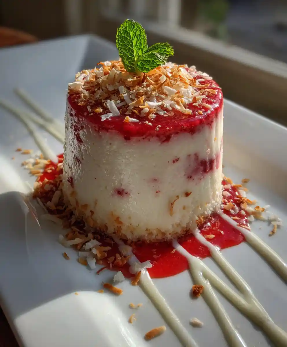 Raspberry Mousse With Coconut White Chocolate Swirl 7 Raspberry Mousse with Coconut White Chocolate Swirl