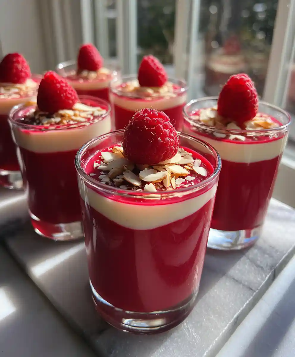 Raspberry Mousse with White Chocolate Vanilla Swirl