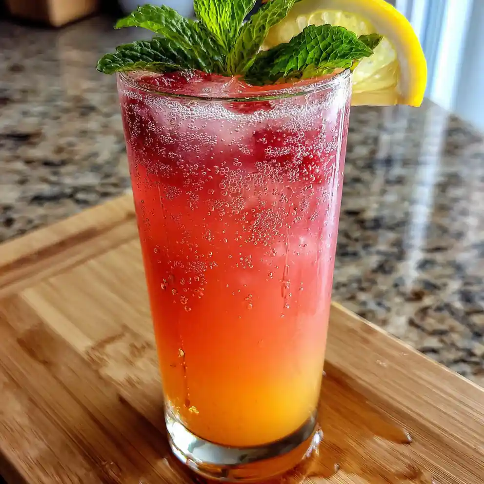 Raspberry Peach Lemonade With Lavender Honey Swirl 6 Raspberry Peach Lemonade with Lavender Honey Swirl